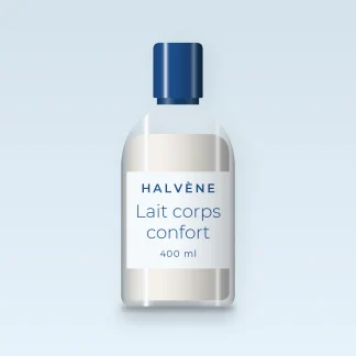 Lait corps confort au beurre de cupuaçu – Halvène, flacon 400 ml