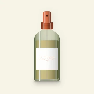 Huile corps sèche enveloppante à l'amande douce – Les Jardins d'Aulne, flacon spray 100 ml