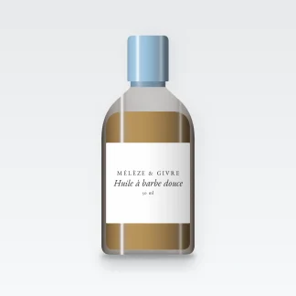 Huile à barbe douce au vétiver – Mélèze & Givre, flacon 50 ml