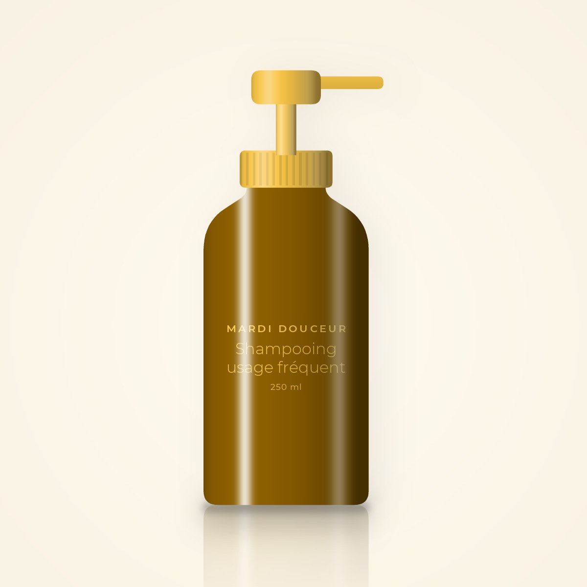 Shampooing usage fréquent à l'huile de camélia – Mardi Douceur, flacon-pompe 250 ml