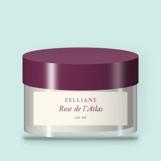 Masque capillaire Rose de l'Atlas à l'huile de baobab – Zelliane, pot 150 ml