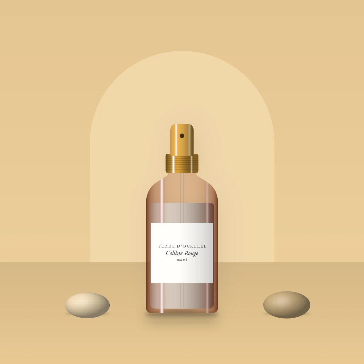 Colline Rouge lotion tonique douce – Terre d'Ocrelle, photo d'ambiance