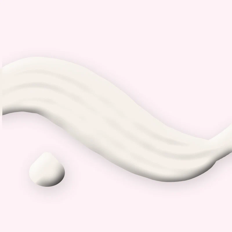 Goutte Pure crème hydratante peaux sèches – Sanbit, aperçu de la texture