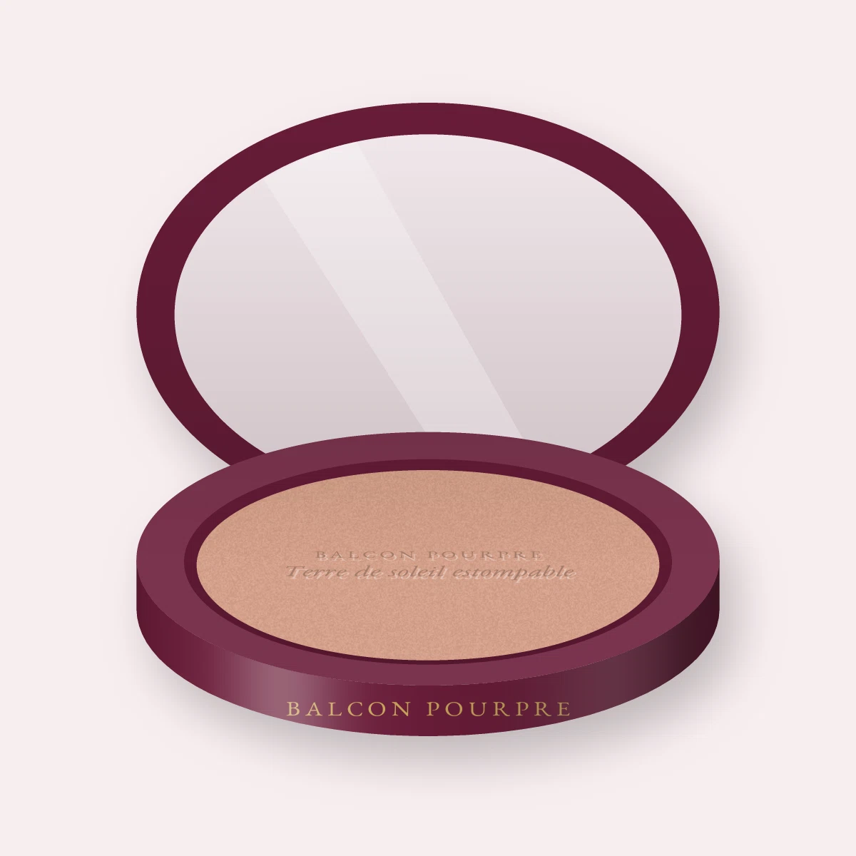 Terre de soleil estompable à la vitamine E – Balcon Pourpre, boîtier 10 g, teinte 02 Sable rosé