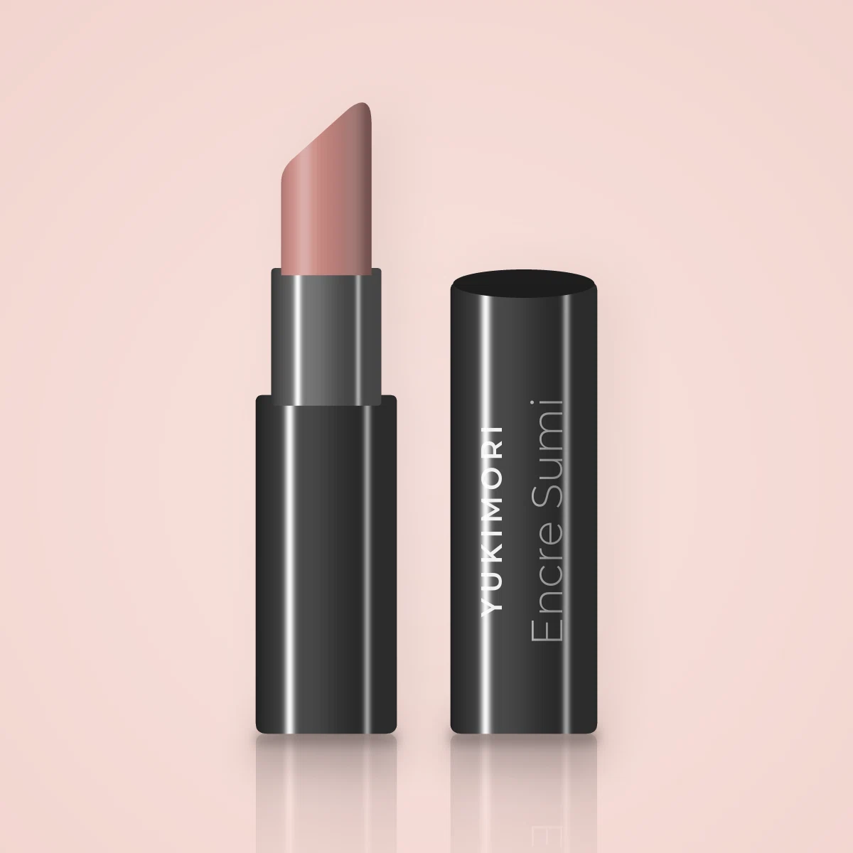 Rouge à lèvres hydratant Encre Sumi – Yukimori, étui 3,5 g, teinte 02 Nude rosé