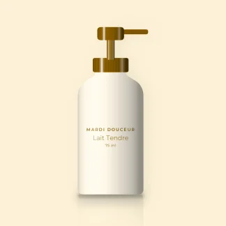 Crème hydratante Lait Tendre au beurre de mangue – Mardi Douceur, flacon-pompe 75 ml