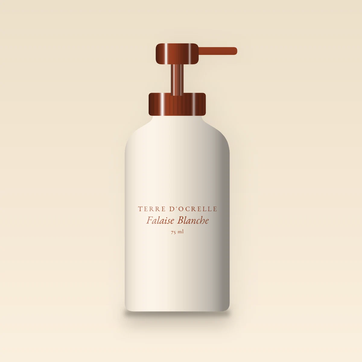 Crème hydratante Falaise Blanche à l'acide hyaluronique – Terre d'Ocrelle, flacon-pompe 75 ml