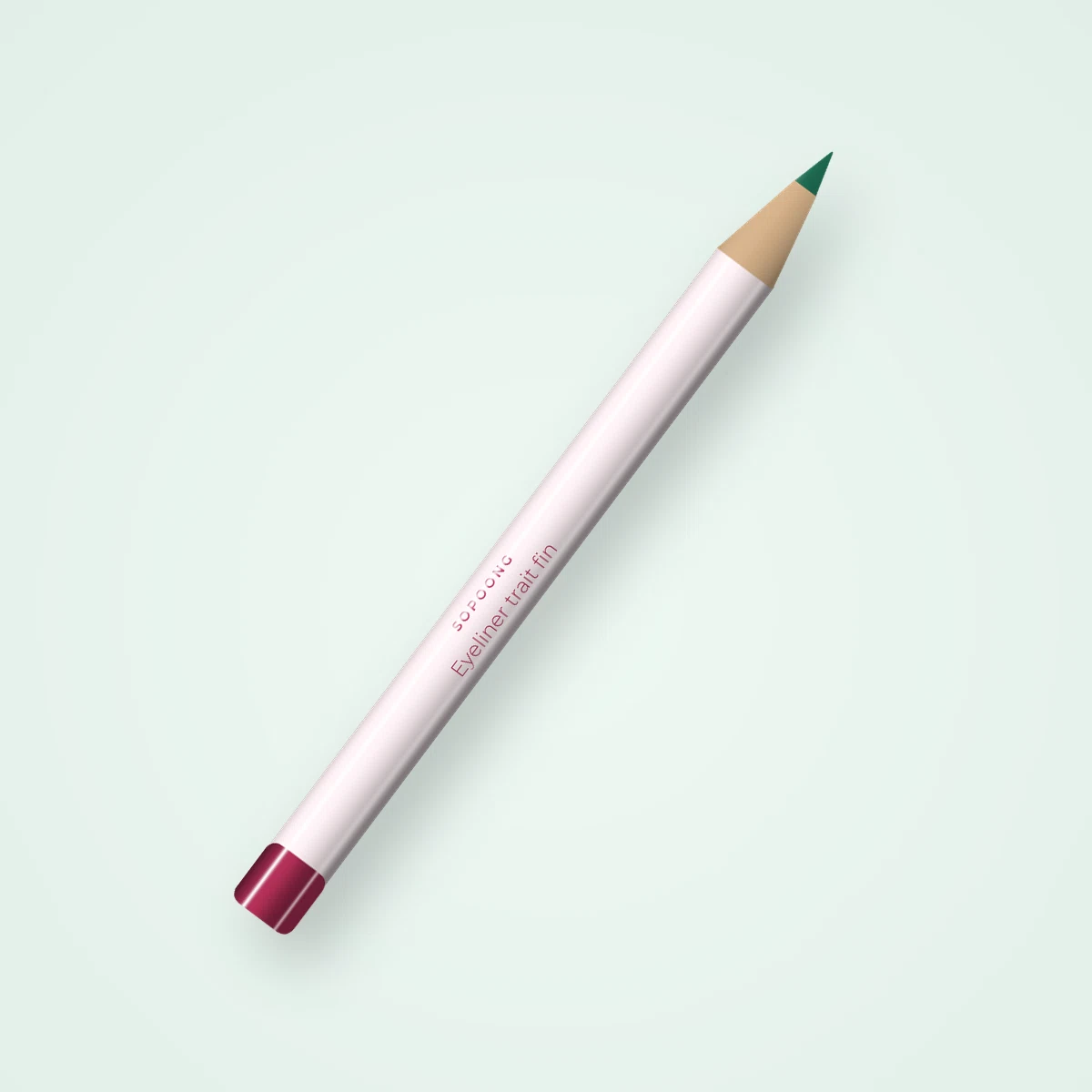 Eyeliner trait fin à l'huile de macadamia – Sopoong, crayon 1,2 g, teinte Vert émeraude