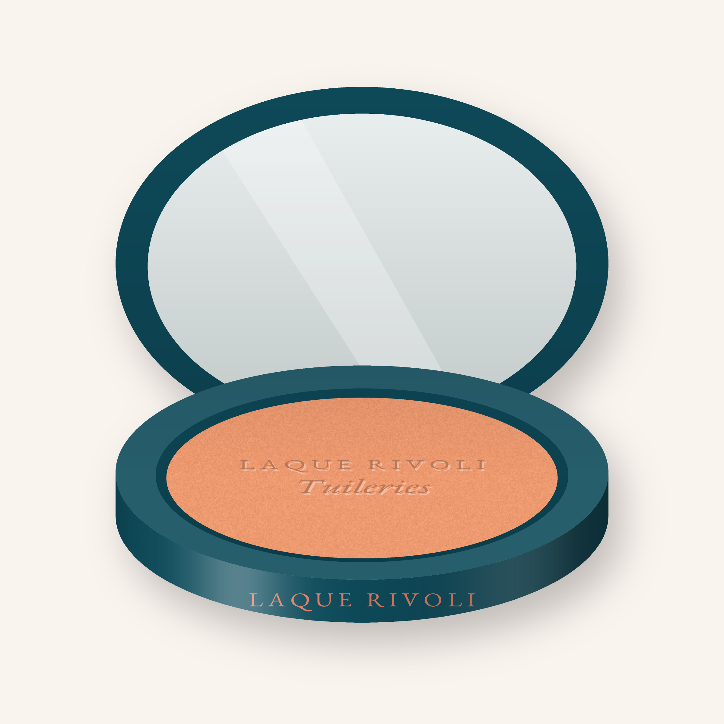 Blush effet mine reposée Tuileries – Laque Rivoli, boîtier 4 g, teinte 04 Abricot