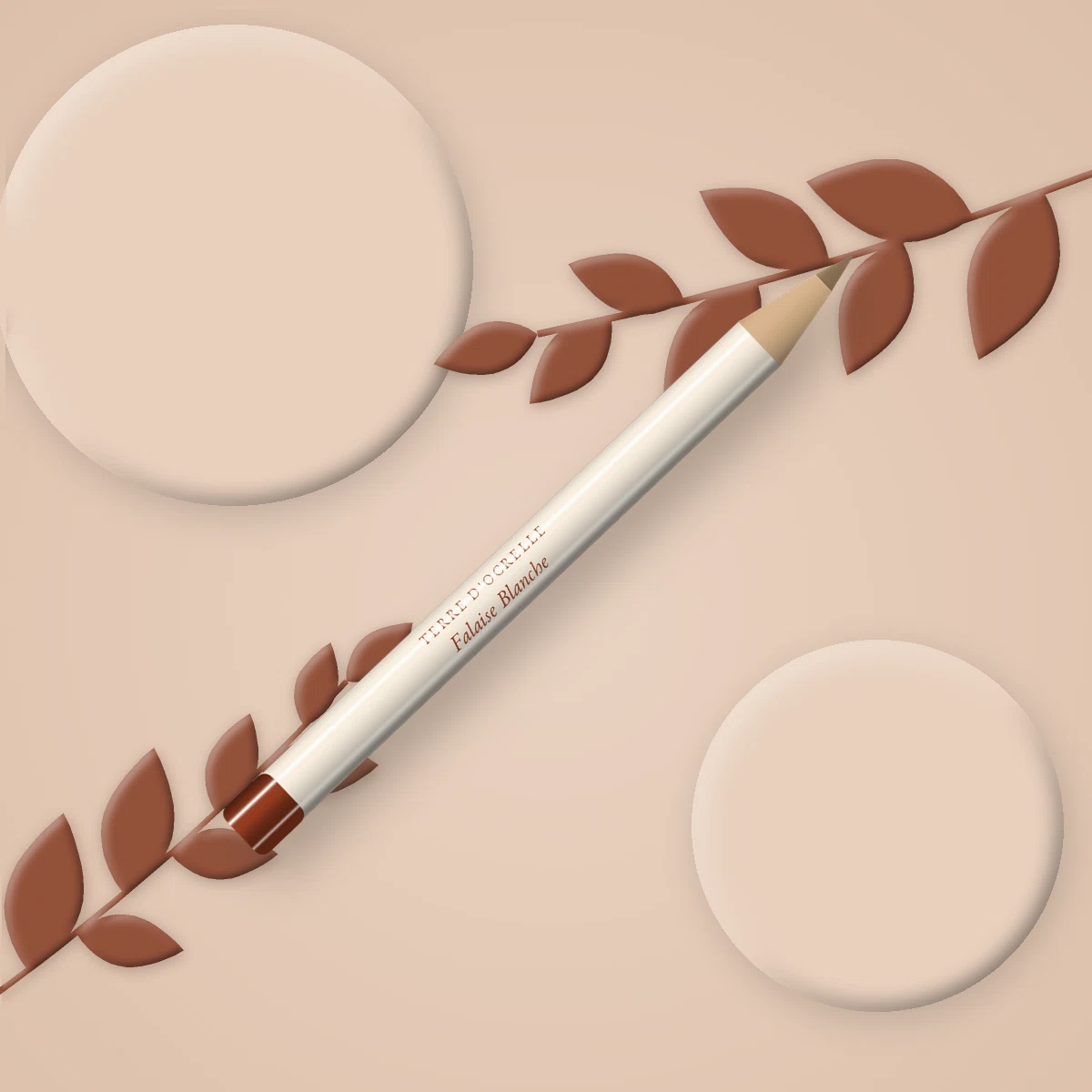Crayon à sourcils Falaise Blanche à l'huile de nigelle – Terre d'Ocrelle, photo d'ambiance