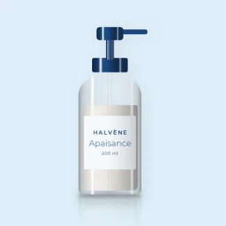 Nettoyant visage énergisant Apaisance – Halvène, flacon-pompe 200 ml