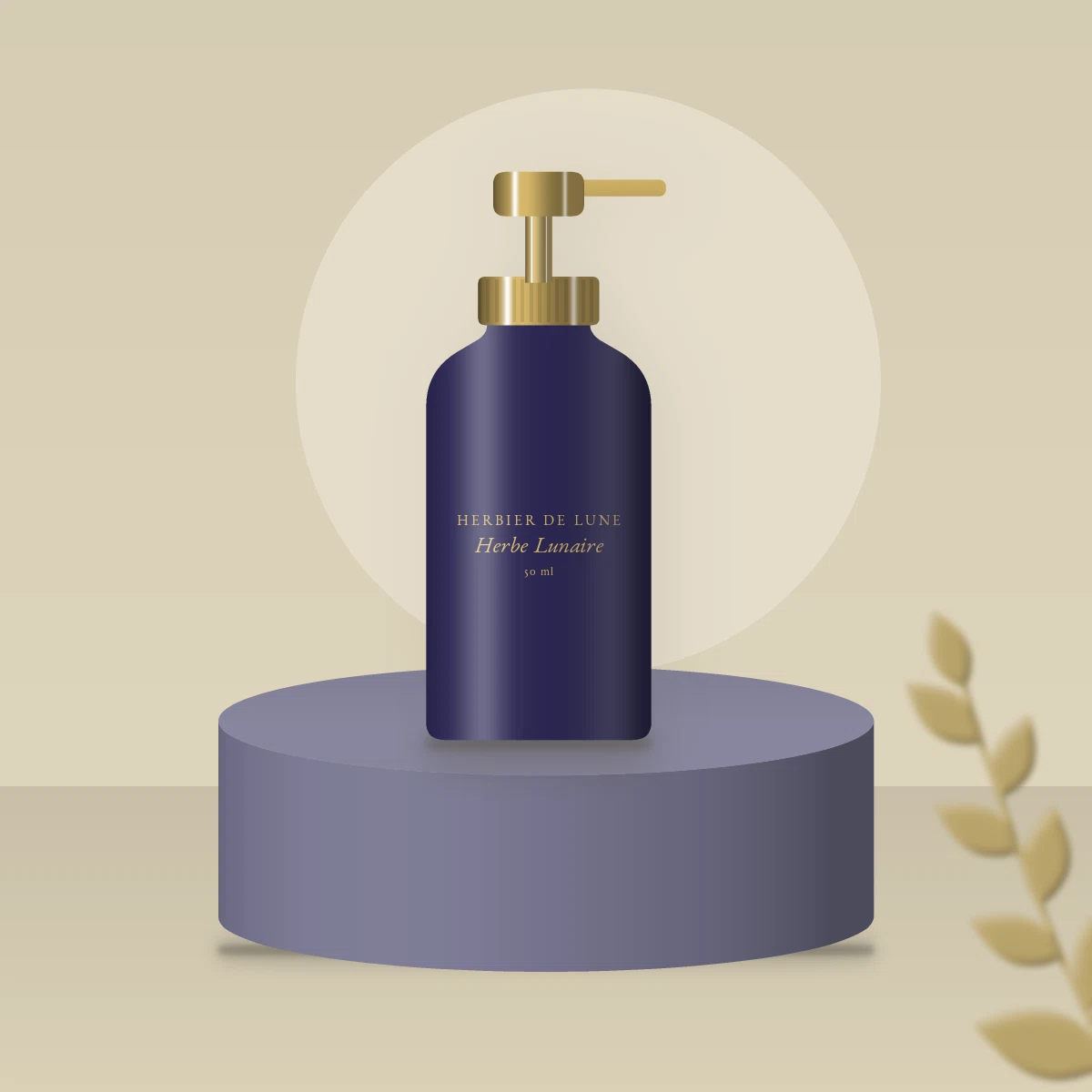 Herbe Lunaire crème solaire visage hydratante SPF 50 – Herbier de Lune, photo d'ambiance