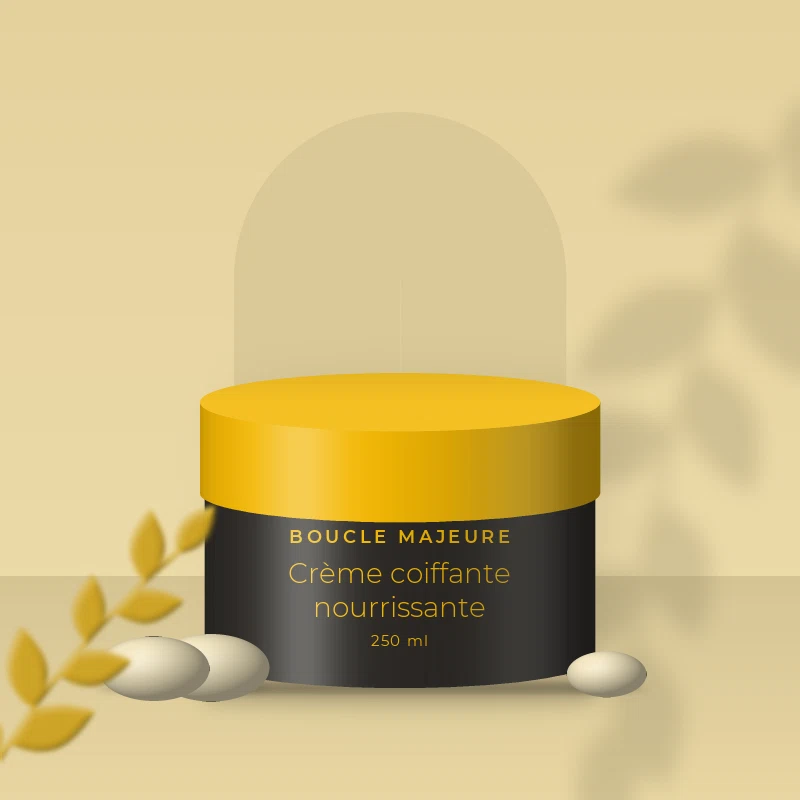 Crème coiffante nourrissante à l'huile de camélia – Boucle Majeure, photo d'ambiance