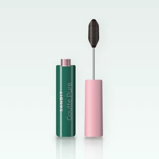 Mascara effet cils de poupée Goutte Pure – Sanbit, flacon et brosse 10 ml, teinte Brun noir