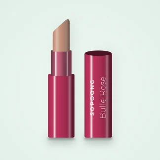 Rouge à lèvres Bulle Rose à l'huile de camélia – Sopoong, étui 3,8 g, teinte 01 Nude beige