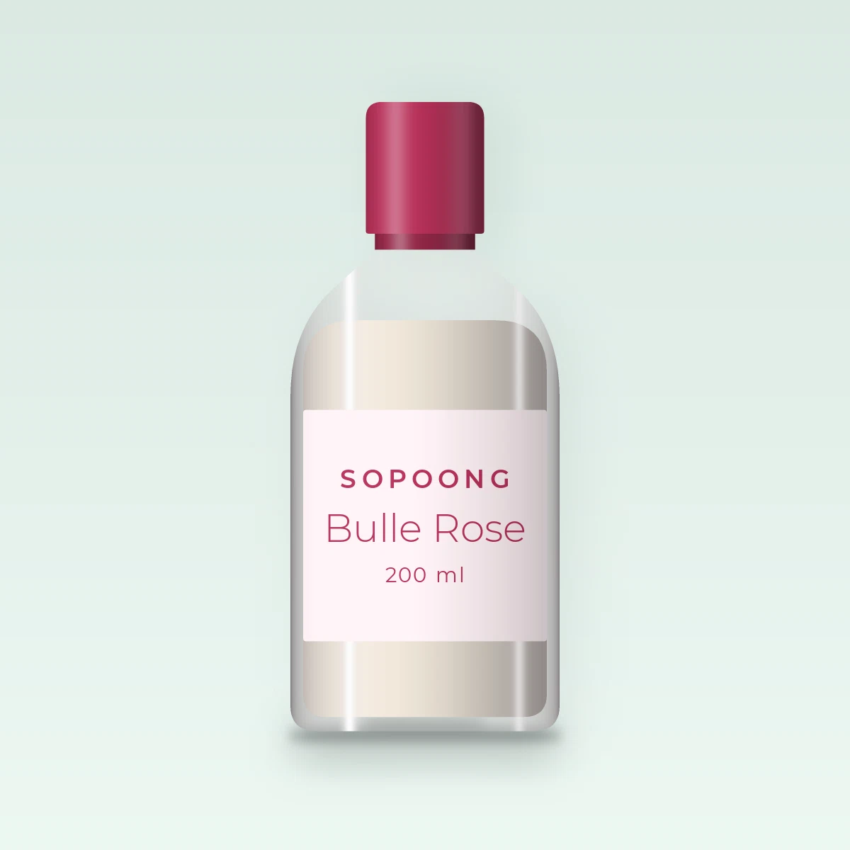 Lait solaire Bulle Rose hydratation intense SPF 50+ – Sopoong, flacon 200 ml