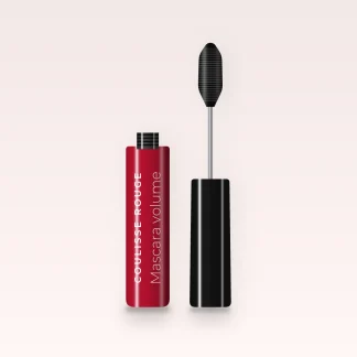Mascara volume au thé vert – Coulisse Rouge, flacon et brosse 4 ml, teinte Noir intense