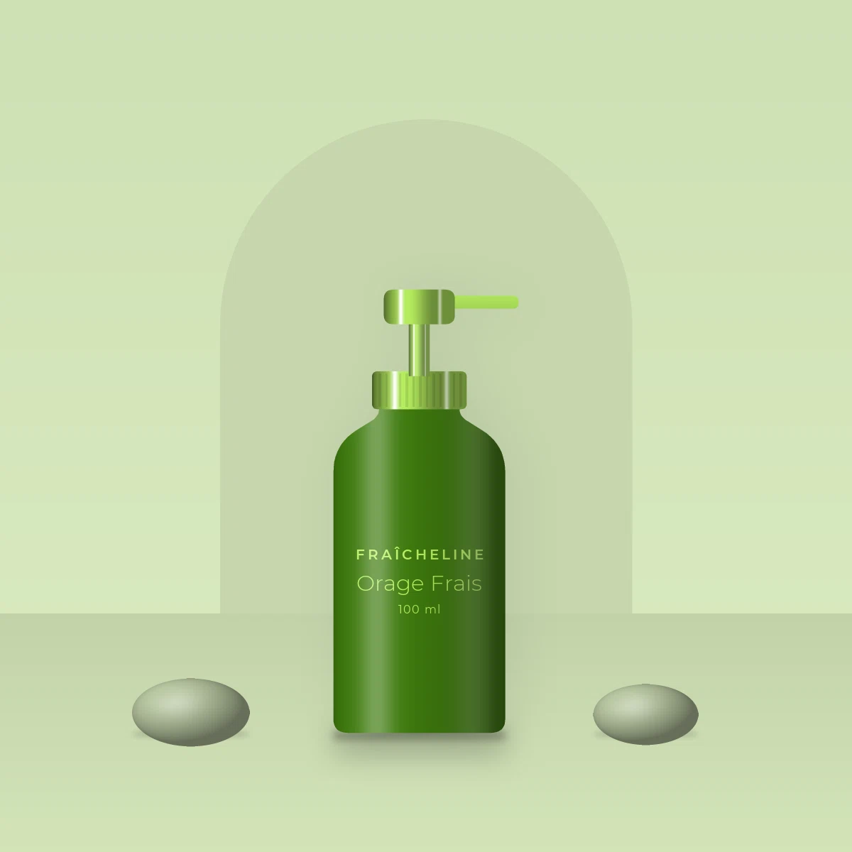 Gel douche Orage Frais à l'huile de camélia – Fraîcheline, photo d'ambiance