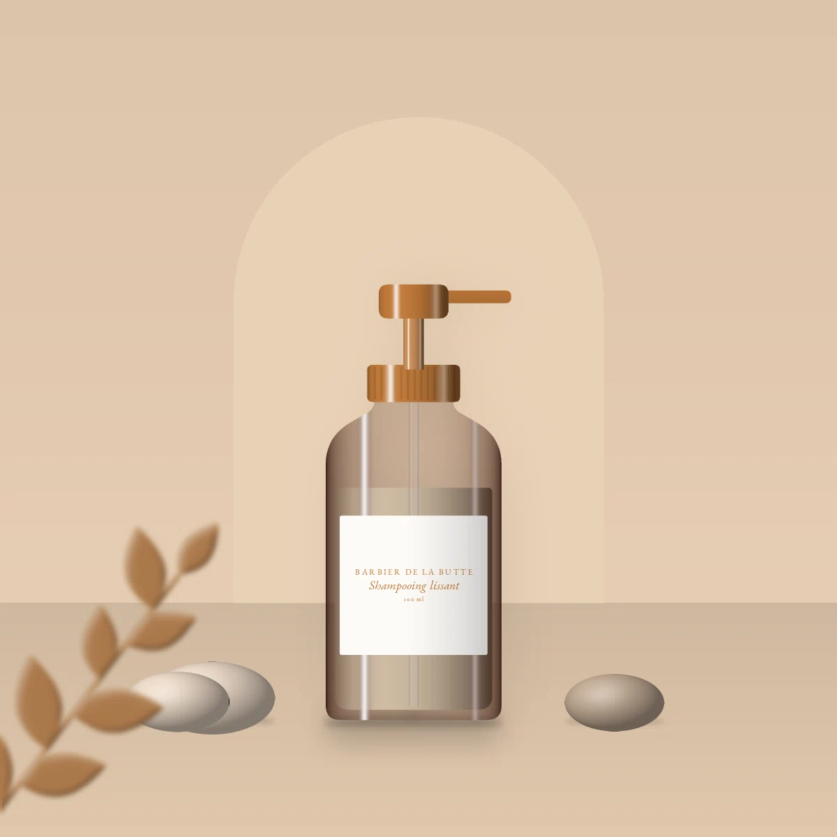 Shampooing lissant aux protéines de quinoa – Barbier de la Butte, photo d'ambiance