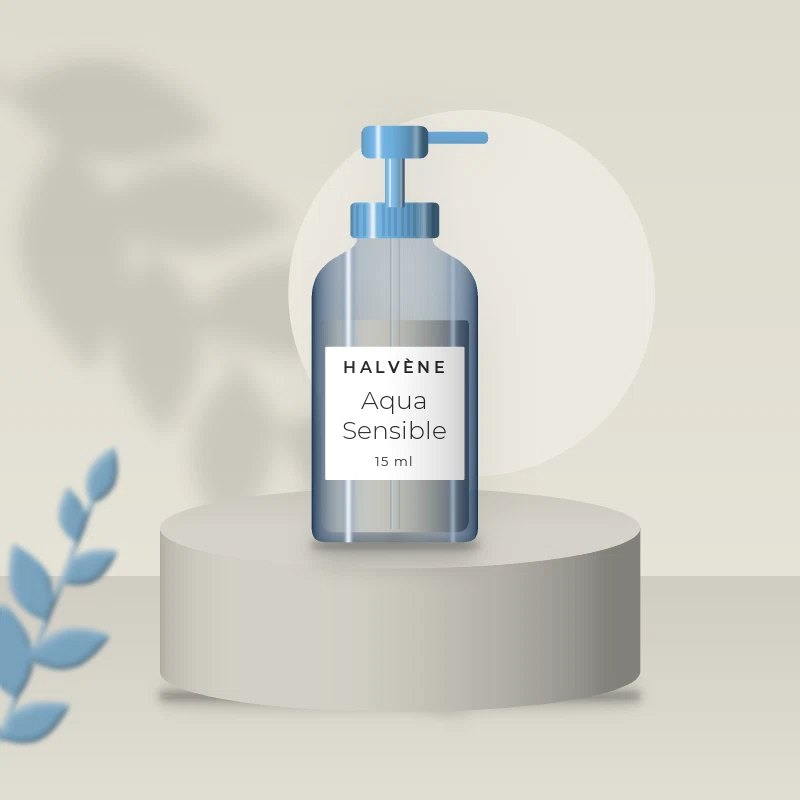 Sérum raffermissant Aqua Sensible – Halvène, photo d'ambiance