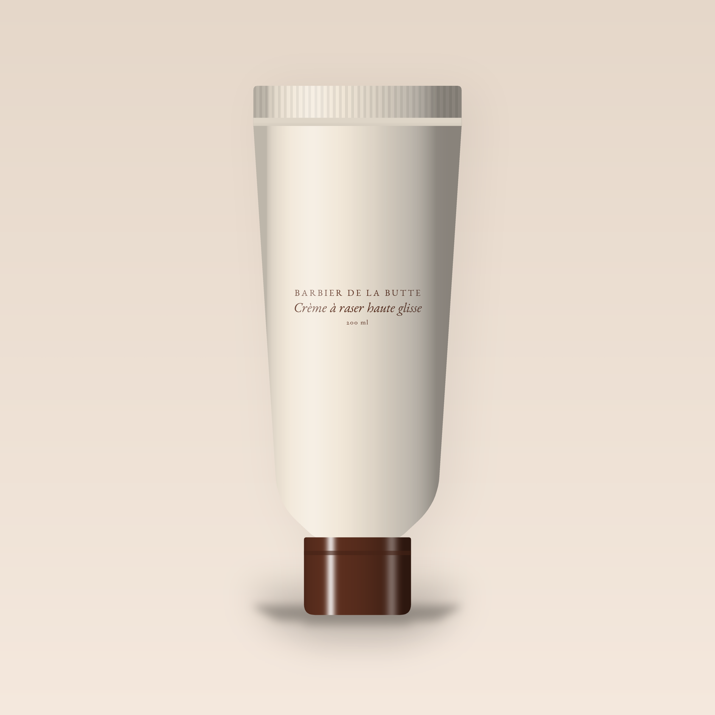 Crème à raser haute glisse à l'huile d'argan – Barbier de la Butte, tube 200 ml