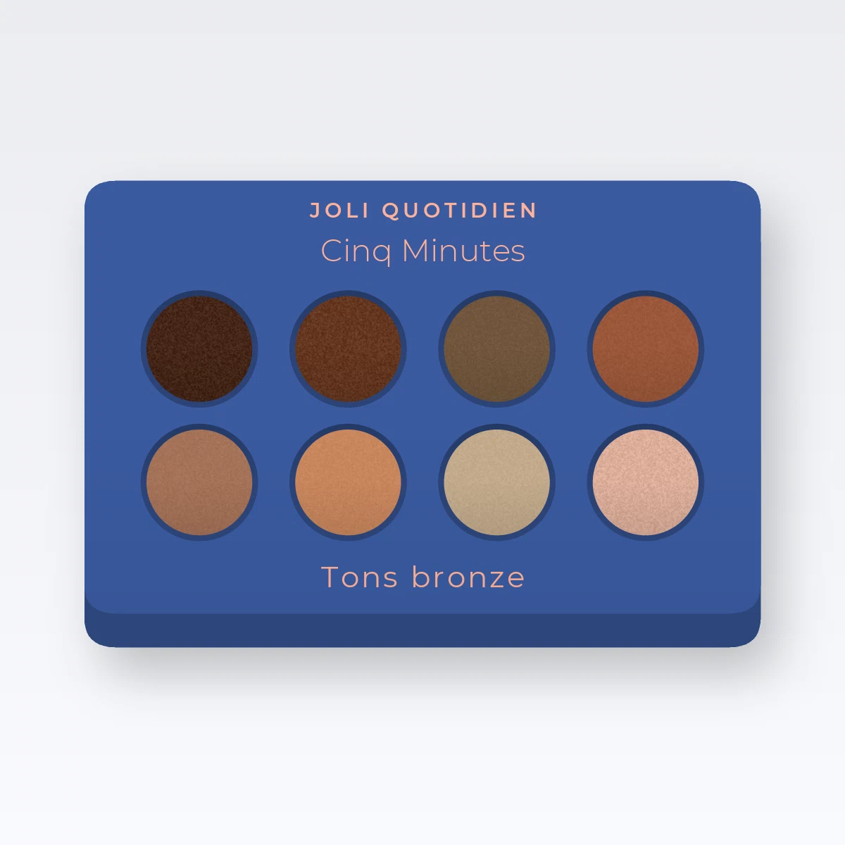 Palette yeux Cinq Minutes nomade – Joli Quotidien, 12 × 1 g, teinte Tons bronze