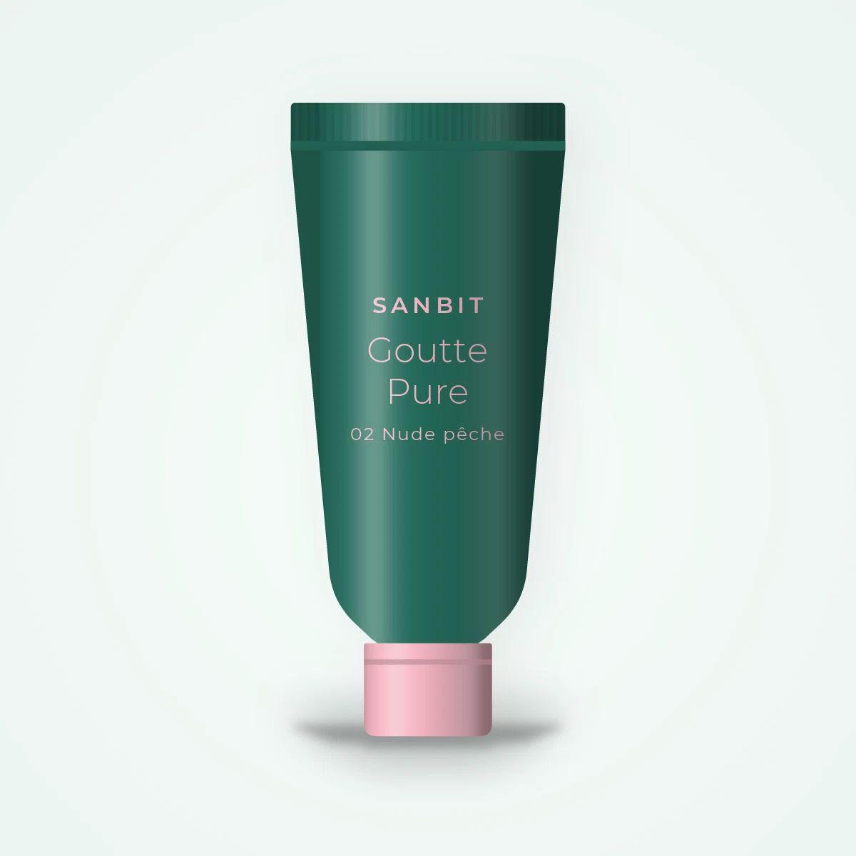 Gloss Goutte Pure à l'huile de raisin – Sanbit, tube 4 ml, teinte 02 Nude pêche