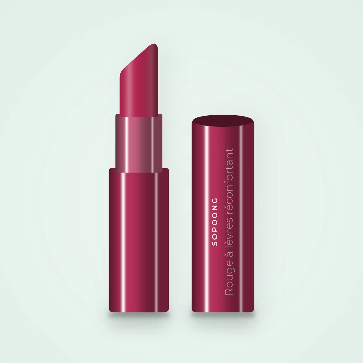 Rouge à lèvres réconfortant à la fleur de cerisier – Sopoong, étui 3,8 g, teinte 08 Framboise