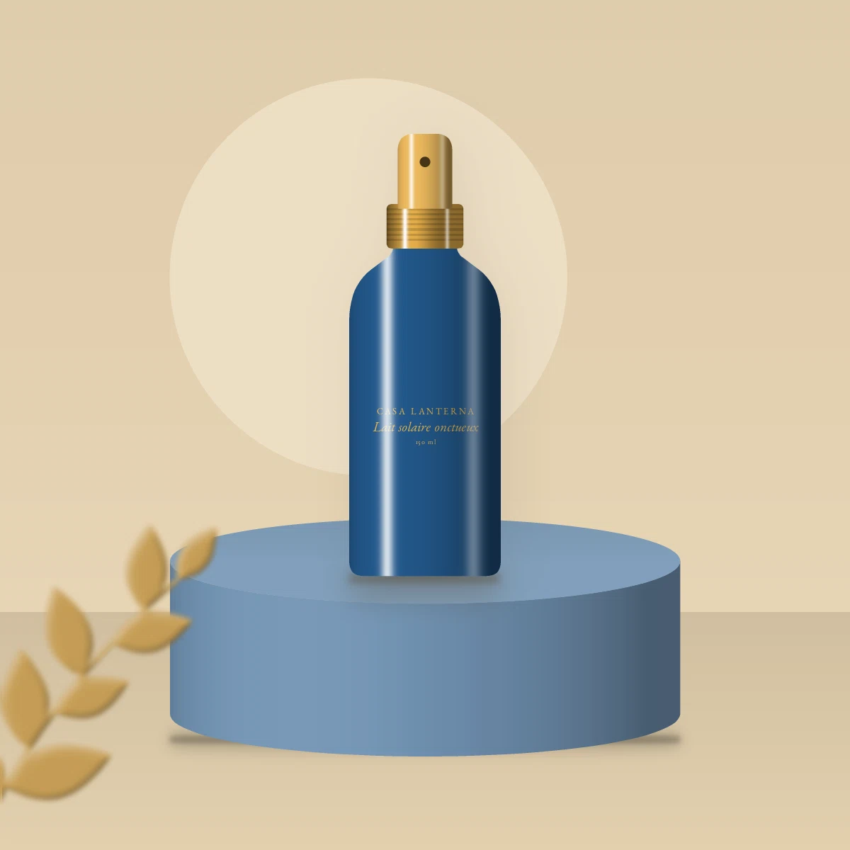 Lait solaire onctueux à l'huile de camélia SPF 30 – Casa Lanterna, photo d'ambiance