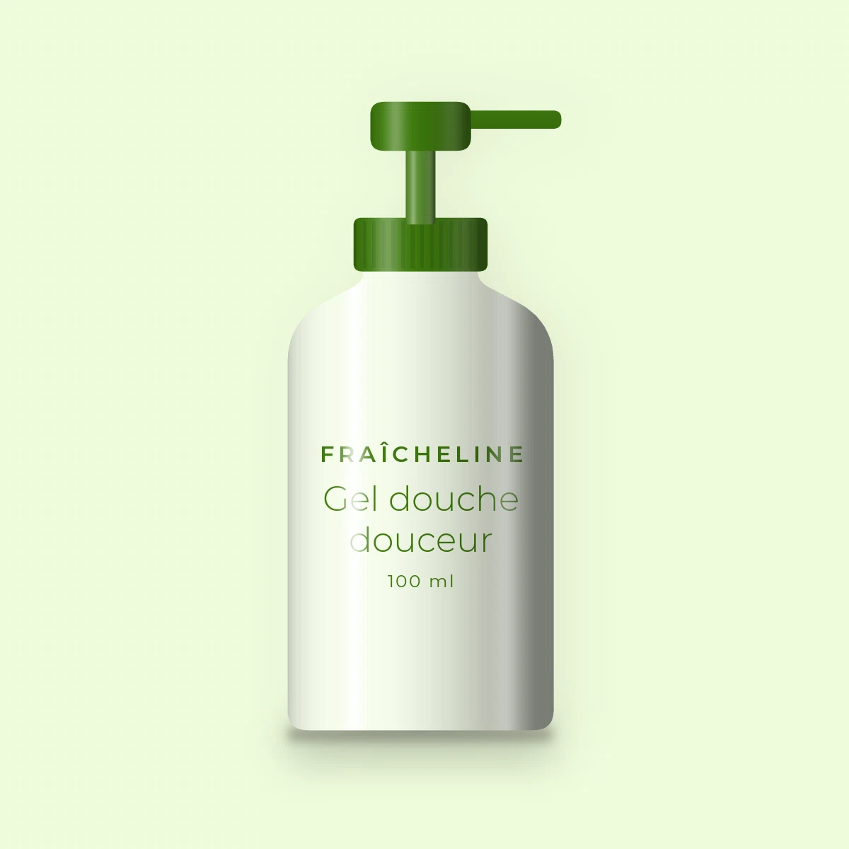 Gel douche et bain douceur à l'huile de rose musquée – Fraîcheline, flacon-pompe 100 ml