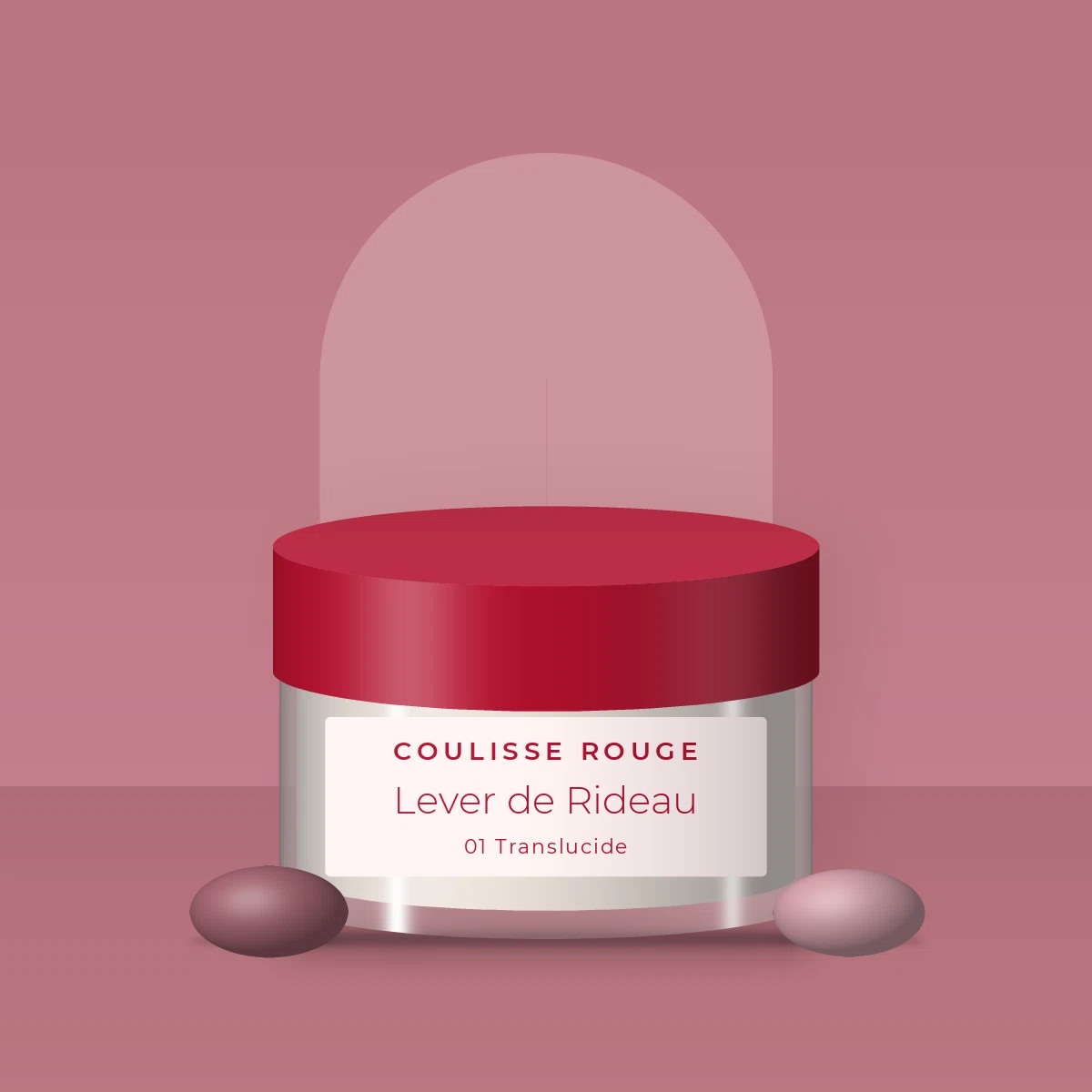 Poudre Lever de Rideau sans transfert – Coulisse Rouge, photo d'ambiance