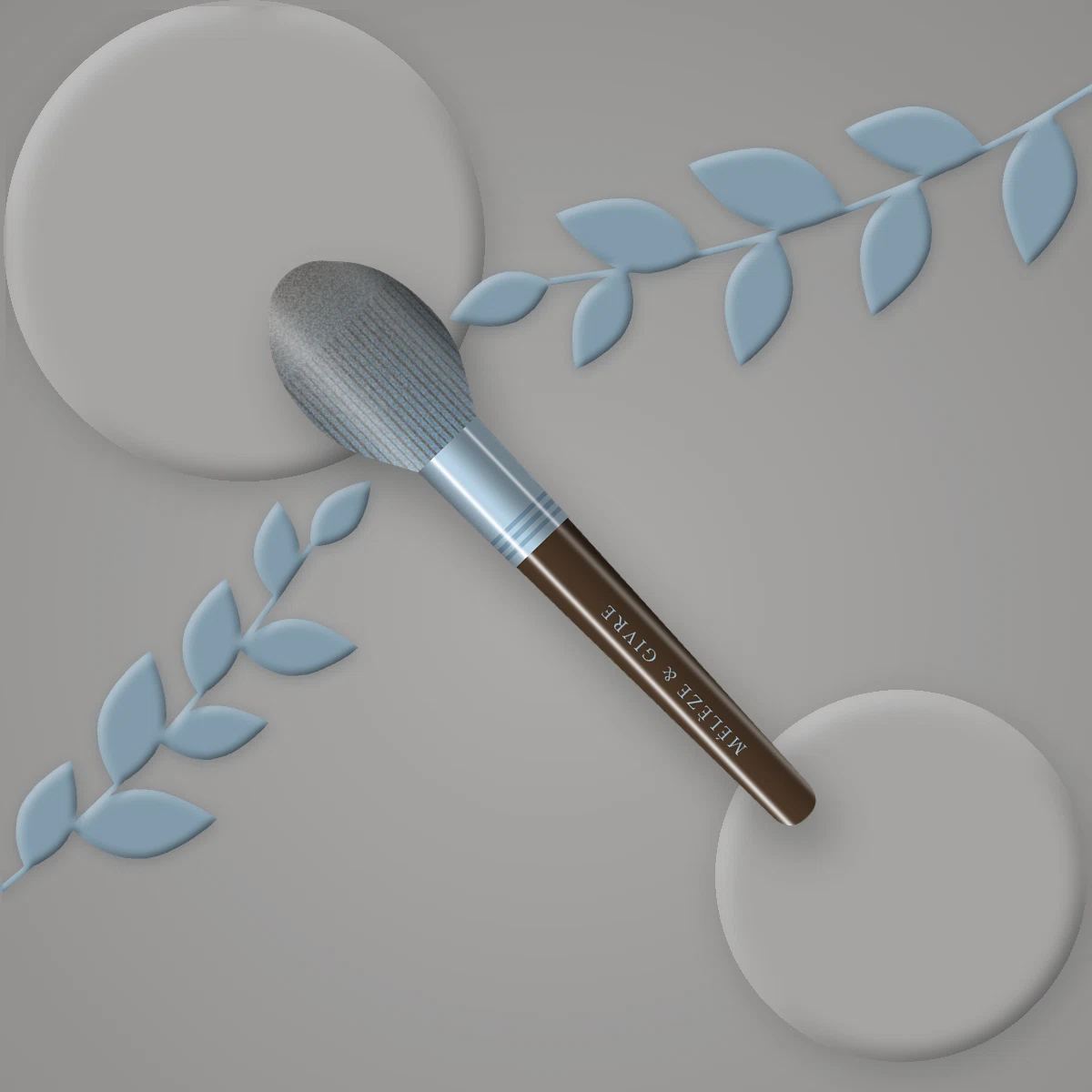 Brosse à cheveux Sève d'Érable en bois d'olivier – Mélèze & Givre, photo d'ambiance