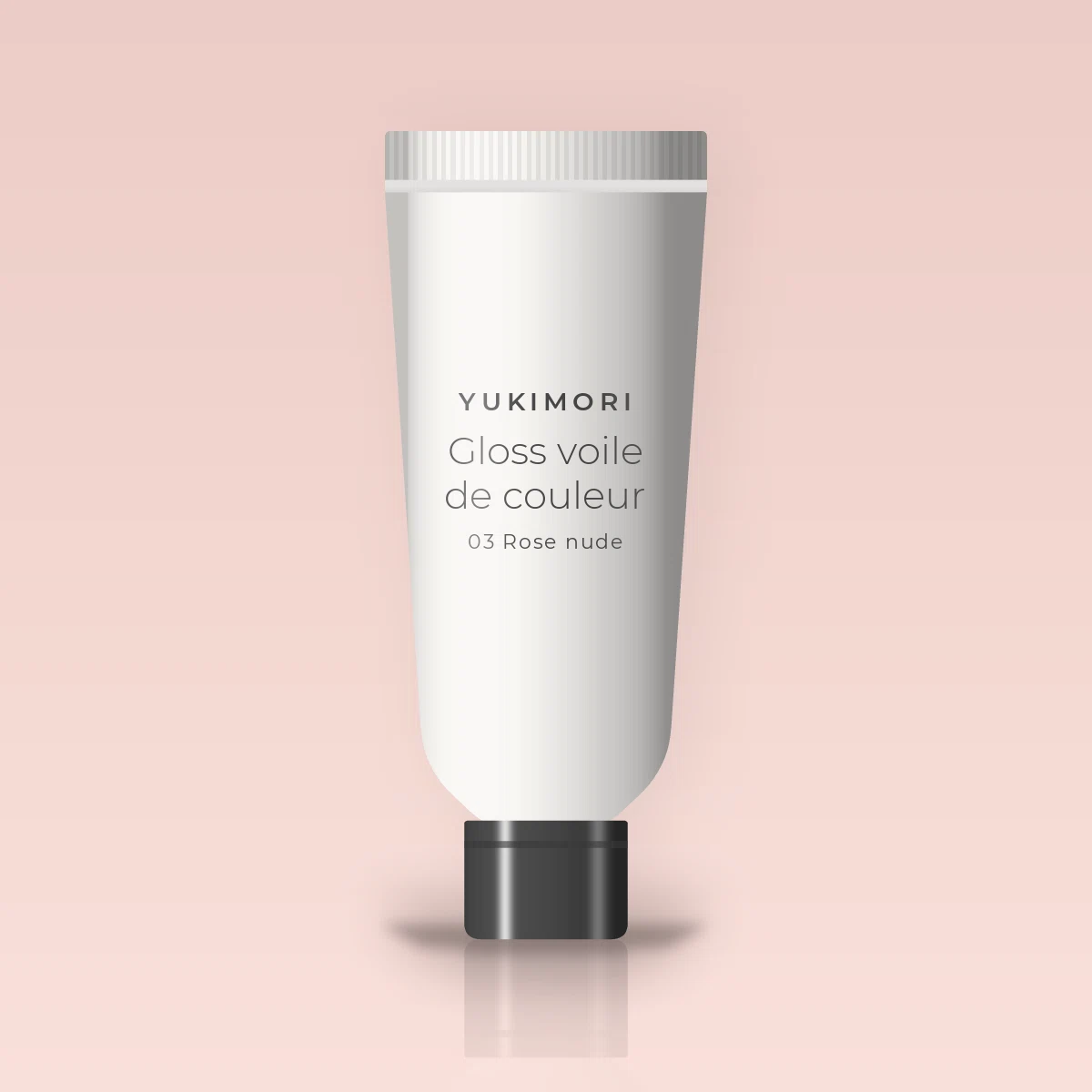 Gloss voile de couleur à l'acide hyaluronique – Yukimori, tube 8 ml, teinte 03 Rose nude