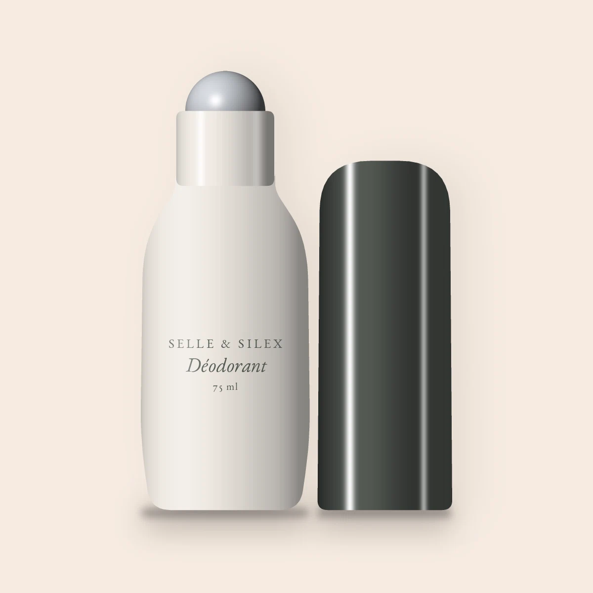 Déodorant fraîcheur longue durée au basilic – Selle & Silex, flacon roll-on 75 ml