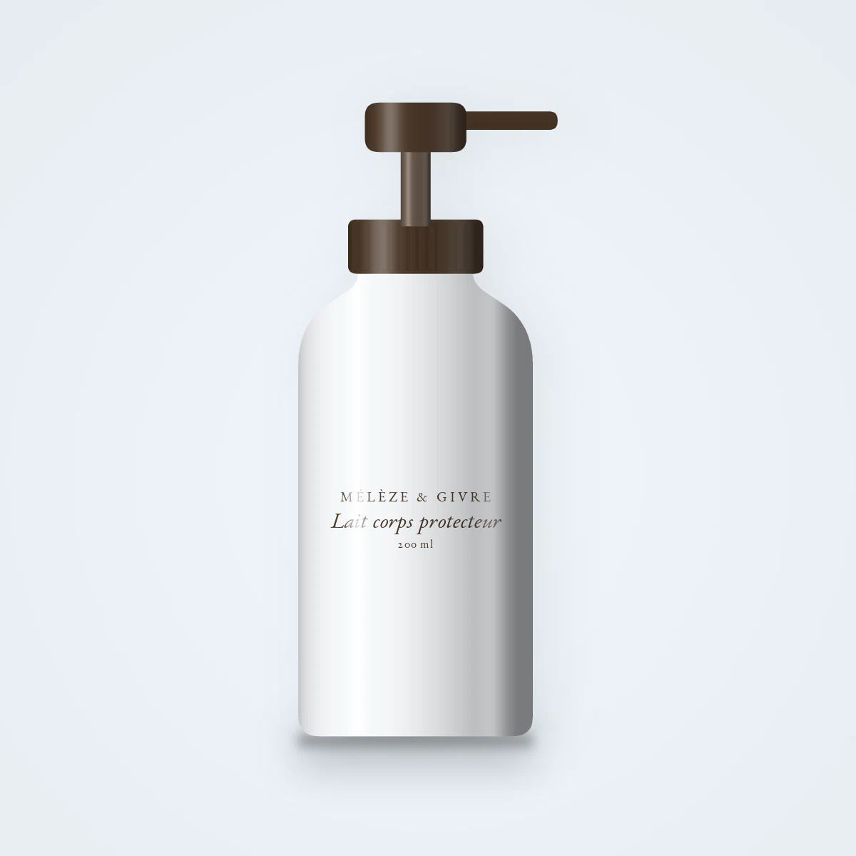 Lait corps protecteur au beurre de mangue – Mélèze & Givre, flacon-pompe 200 ml