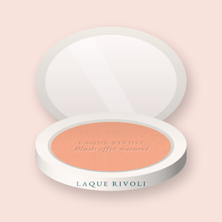 Blush effet naturel à l'huile de camélia – Laque Rivoli, boîtier 6 g, teinte 03 Pêche