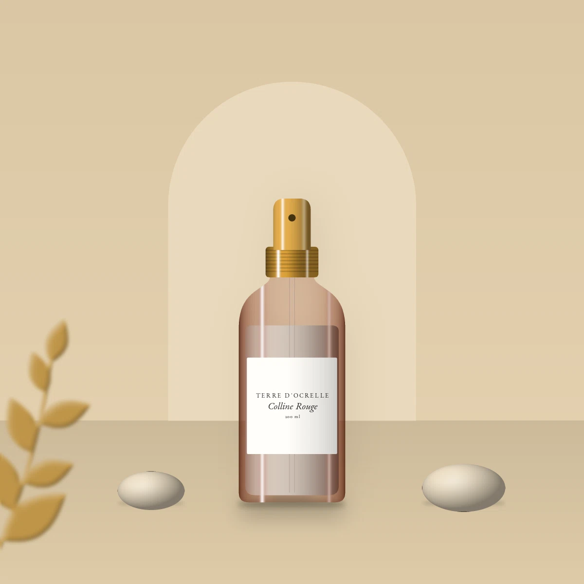 Lotion tonique Colline Rouge à l'hydrolat de romarin – Terre d'Ocrelle, photo d'ambiance