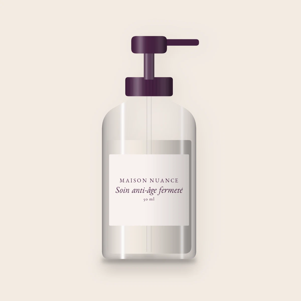 Soin anti-âge fermeté à l'extrait d'edelweiss – Maison Nuance, flacon-pompe 50 ml