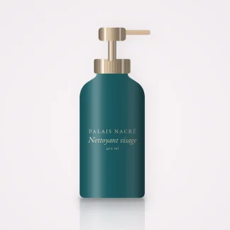 Nettoyant visage réconfortant à l'extrait de thé vert – Palais Nacré, flacon-pompe 400 ml