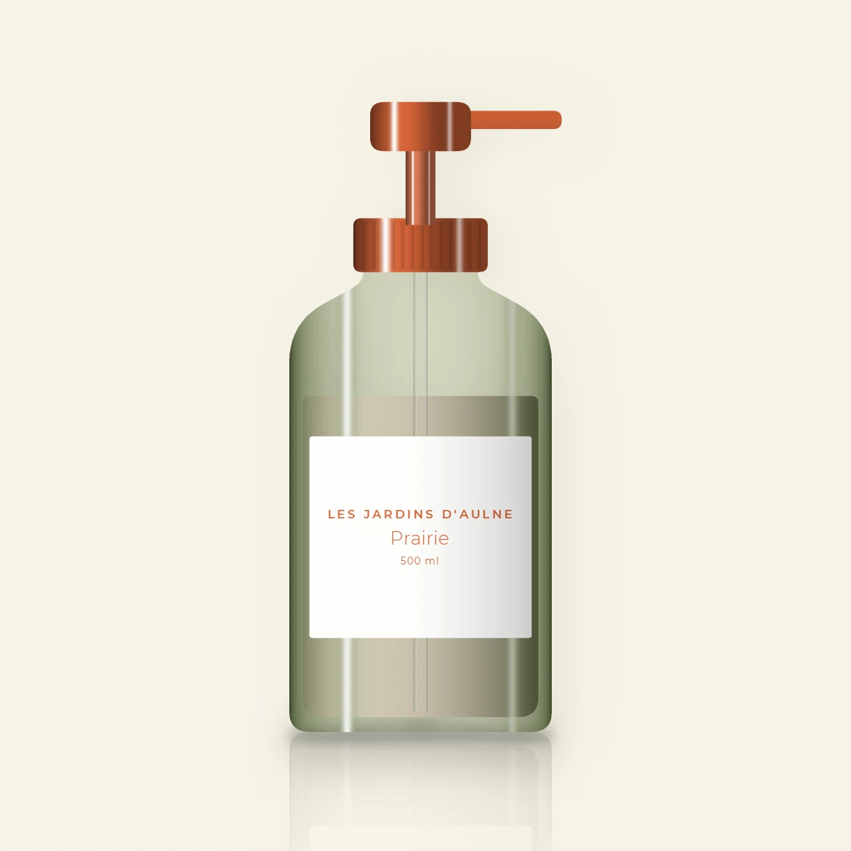 Shampooing Prairie aux protéines de blé – Les Jardins d'Aulne, flacon-pompe 500 ml