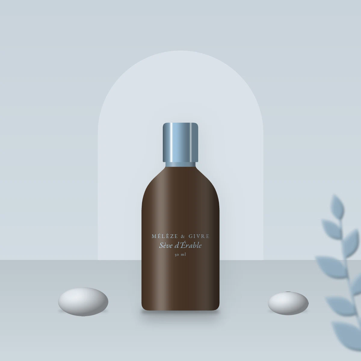 Huile à barbe Sève d'Érable délicate – Mélèze & Givre, photo d'ambiance