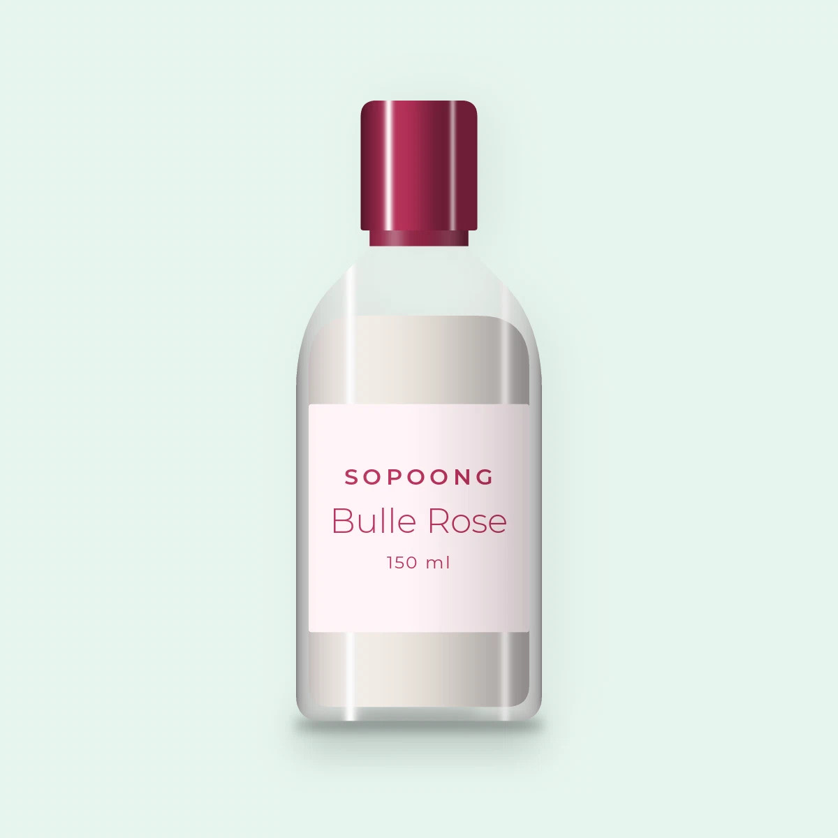 Nettoyant visage Bulle Rose à l'extrait d'hamamélis – Sopoong, flacon 150 ml