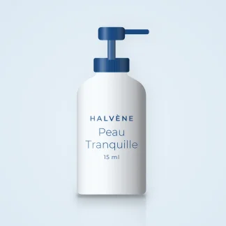 Peau Tranquille sérum apaisant – Halvène, flacon-pompe 15 ml