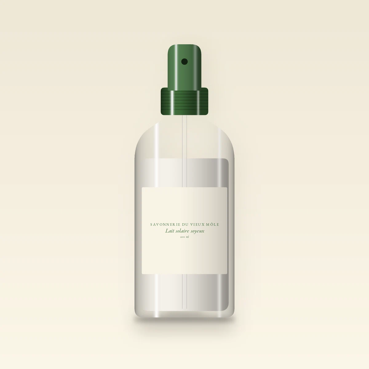 Lait solaire soyeux à l'acide hyaluronique SPF 50+ – Savonnerie du Vieux Môle, flacon spray 200 ml