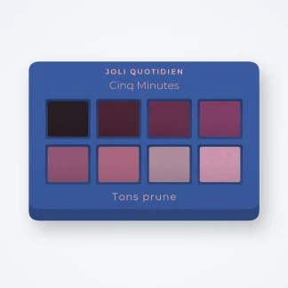 Palette yeux nomade Cinq Minutes – Joli Quotidien, 12 × 1 g, teinte Tons prune