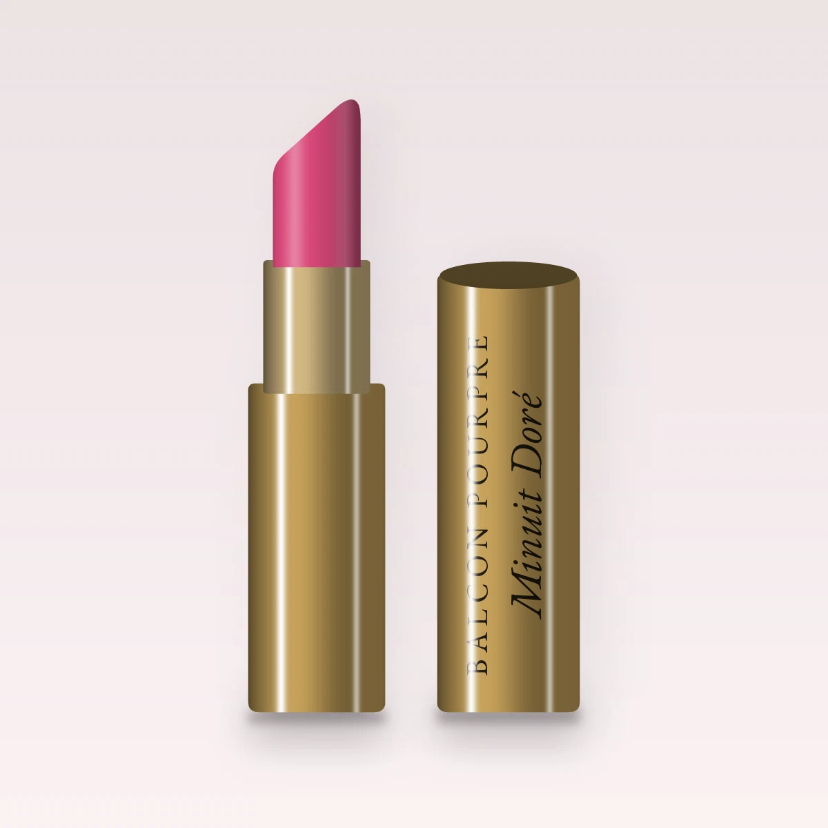 Rouge à lèvres Minuit Doré à l'huile de macadamia – Balcon Pourpre, étui 3,5 g, teinte 06 Rose vif
