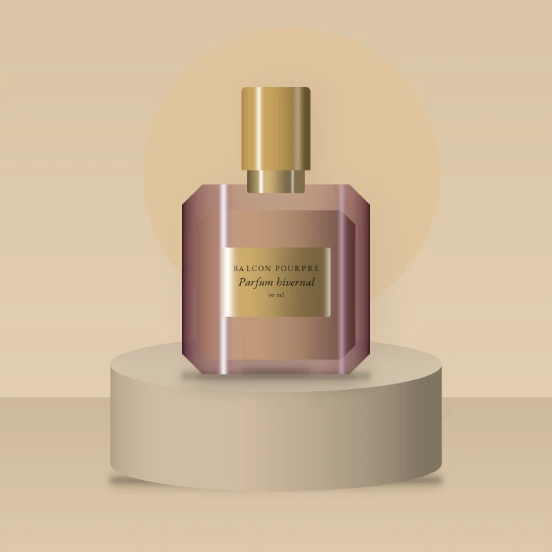 Parfum hivernal à la sauge sclarée pour homme – Balcon Pourpre, photo d'ambiance