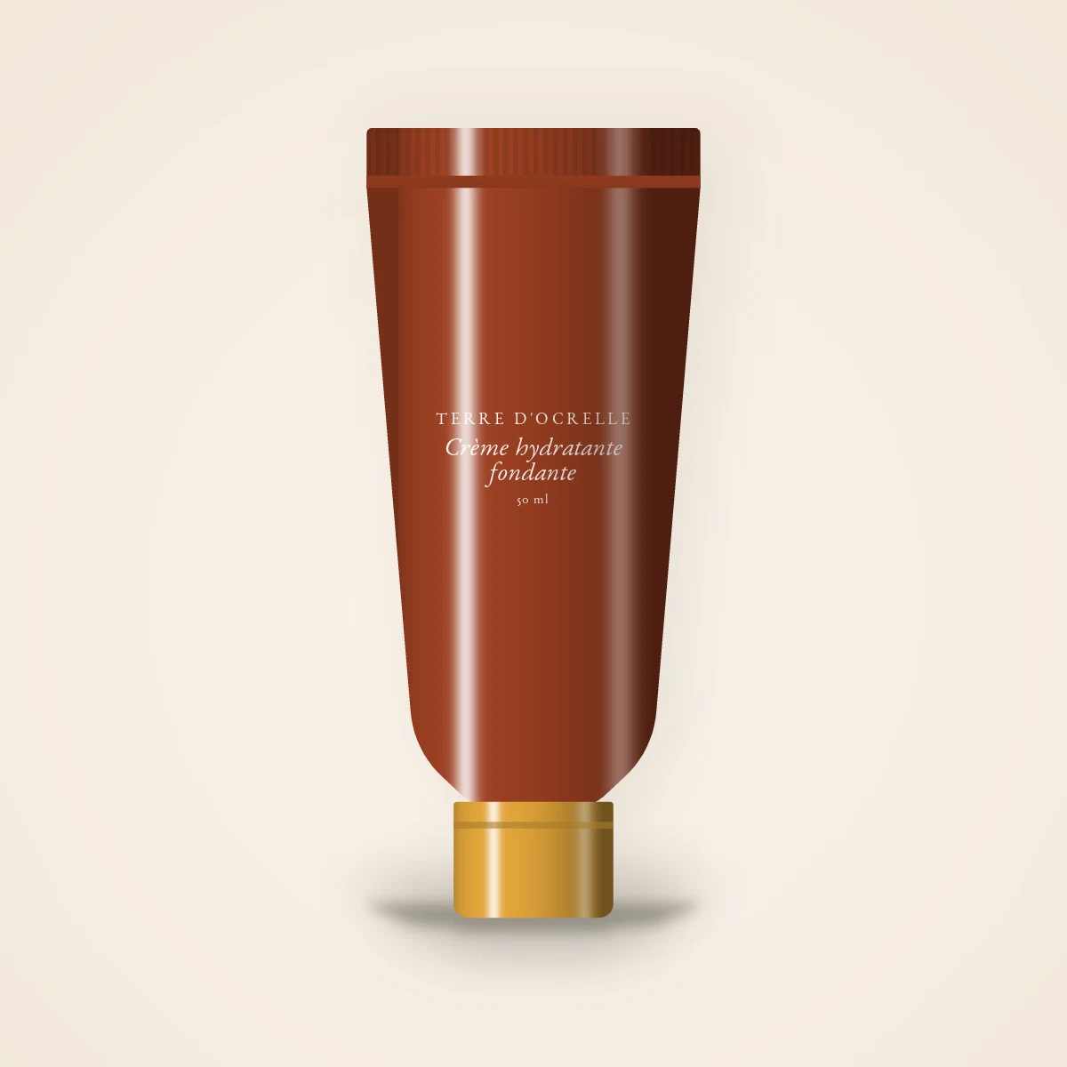 Crème hydratante fondante à l'extrait de calendula – Terre d'Ocrelle, tube 50 ml