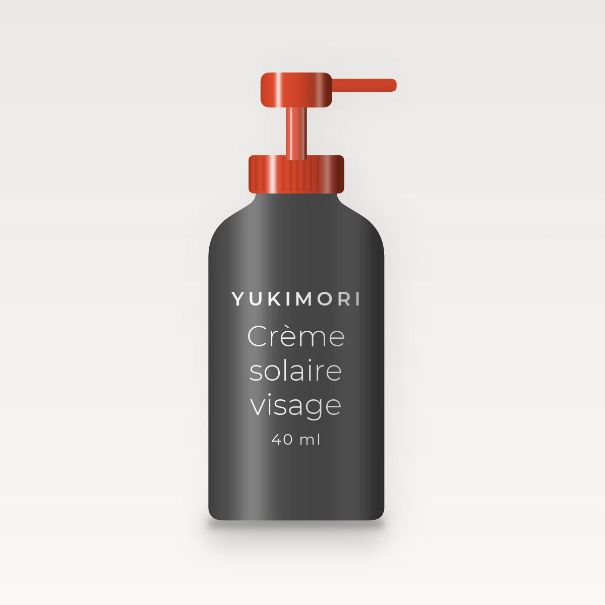 Crème solaire visage matifiante à l'extrait de réglisse SPF 50 – Yukimori, flacon-pompe 40 ml