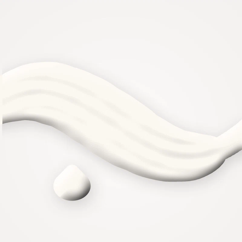 Crème solaire visage matifiante à l'extrait de réglisse SPF 50 – Yukimori, aperçu de la texture